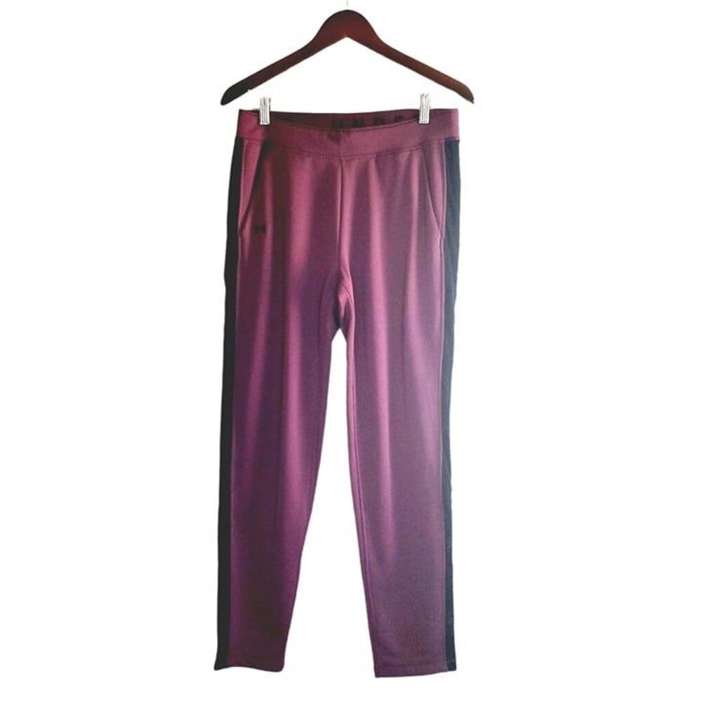 Under Armour Womens Track Pants Maroon M Logo Pockets Joggers M